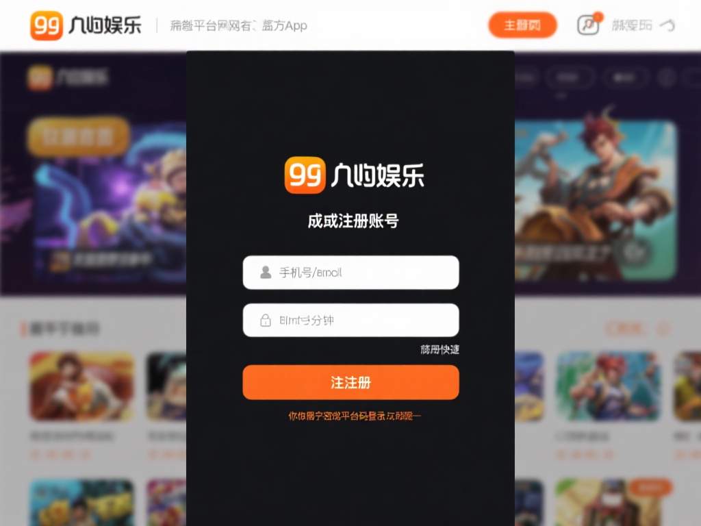 想要体验九游娱乐，首先需要注册一个账号。打开平台官