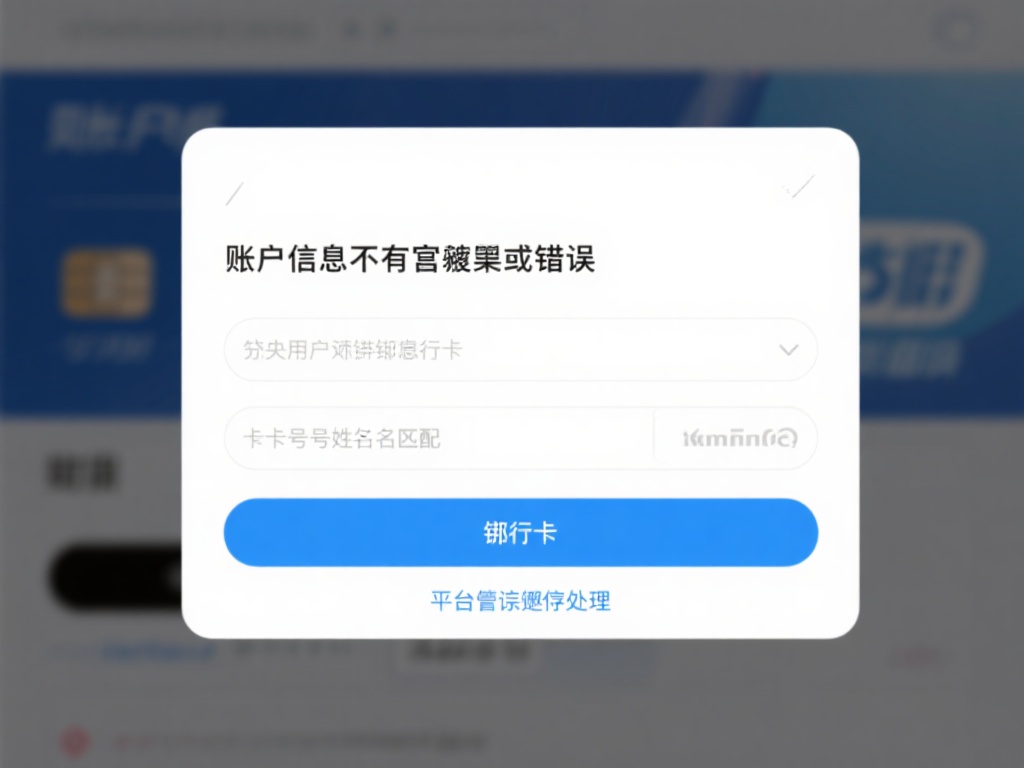 账户信息不完整或错误：如果用户在绑定银行卡时填写的